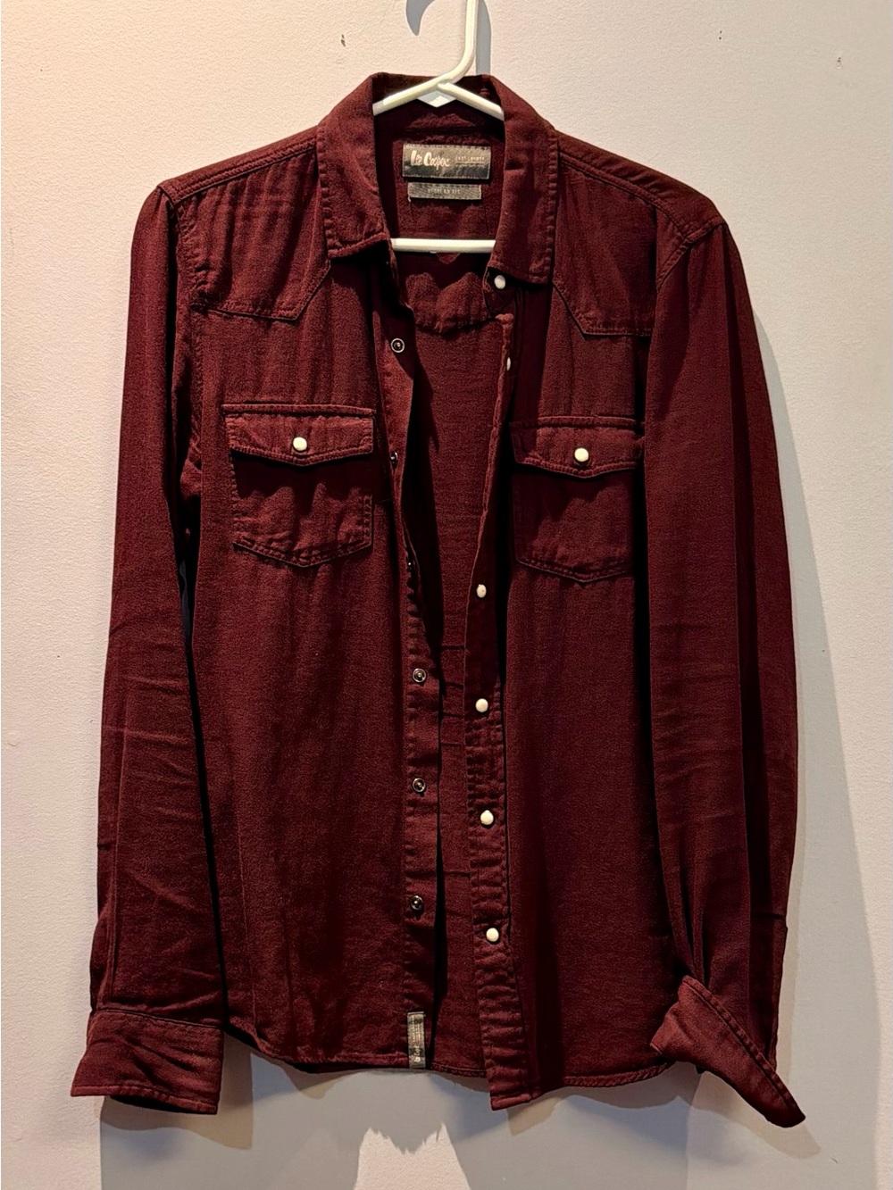 Men's Long-Sleeve Shirt - Burgundy